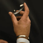 Fudail - Rough Brushed Sterling Silver Bangle 8mm