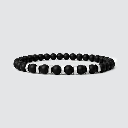 Aswad - Black Silver Accents Bracelet