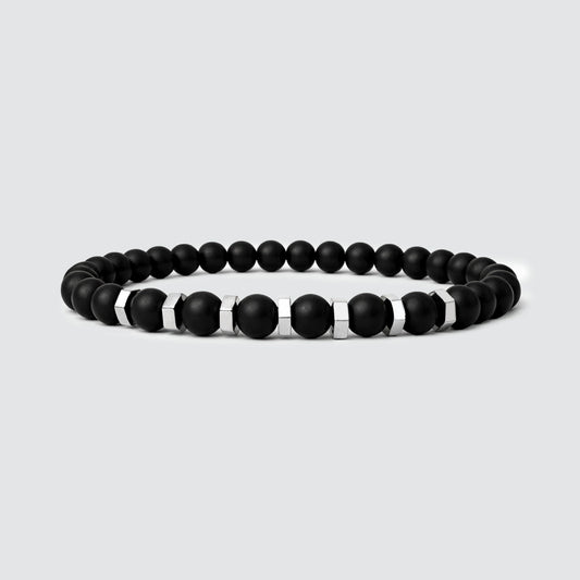 Aswad - Black Silver Accents Bracelet