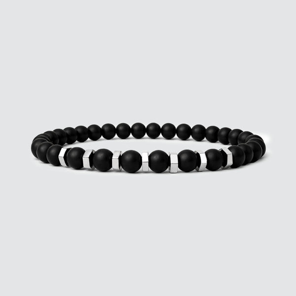 Aswad - Black Silver Accents Bracelet