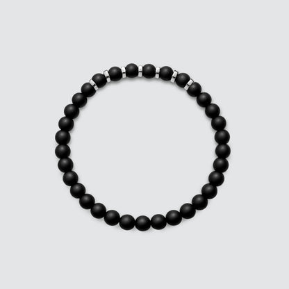 Aswad - Black Silver Accents Bracelet