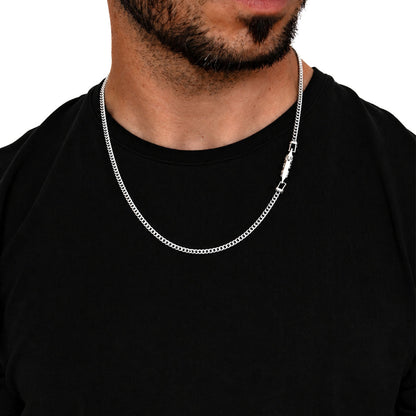 Wasil - Sterling Silver Curb Chain Necklace 3mm