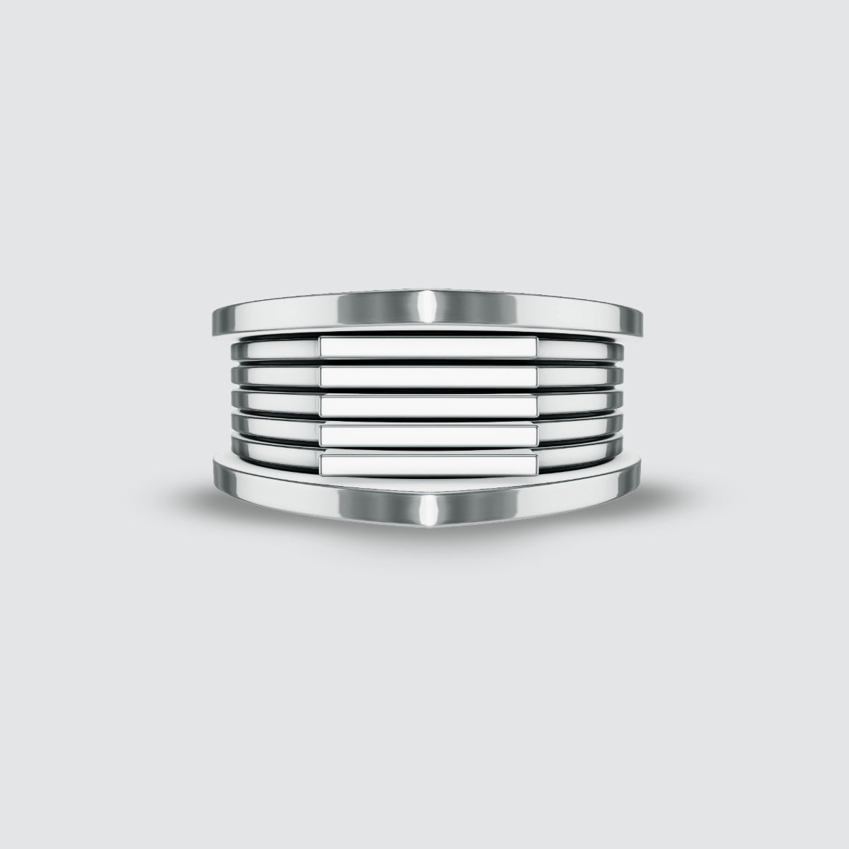 Yanel - Oxidised Sterling Silver Ring 10mm
