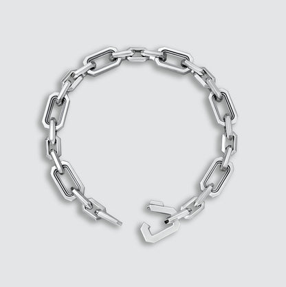 Aqdās - Roman Sterling Silver Chain Link Bracelet 8.5mm