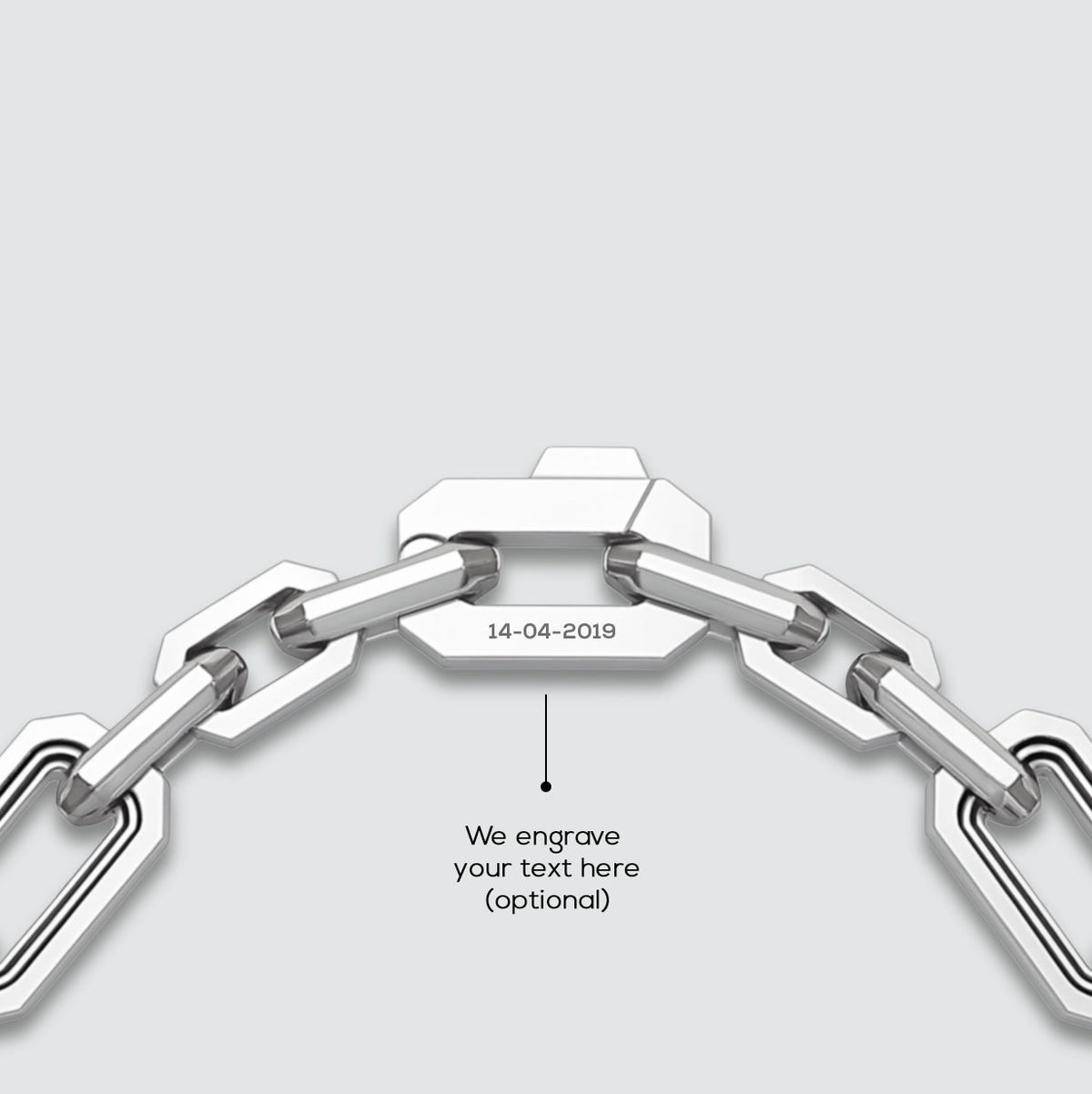 Aqdās - Roman Sterling Silver Chain Link Bracelet 8.5mm