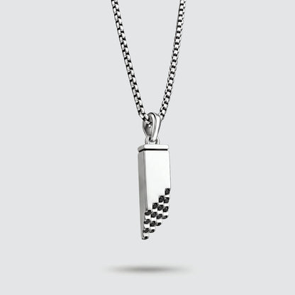 Muqarnas – Black Diamonds Silver Pendant