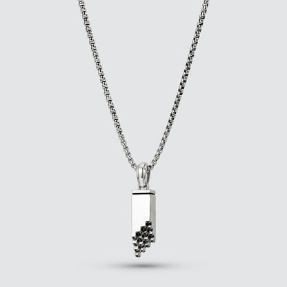 Muqarnas – Black Diamonds Silver Pendant