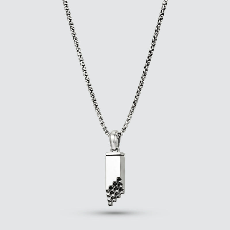 Muqarnas – Black Diamonds Silver Pendant