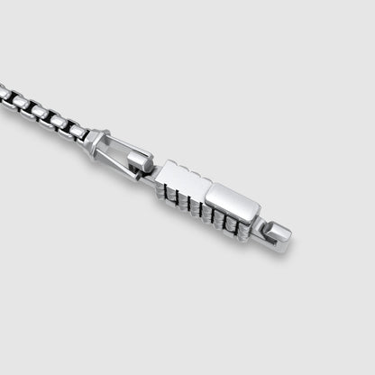 Kamal - Sterling Silver Box Chain Bracelet – 3mm