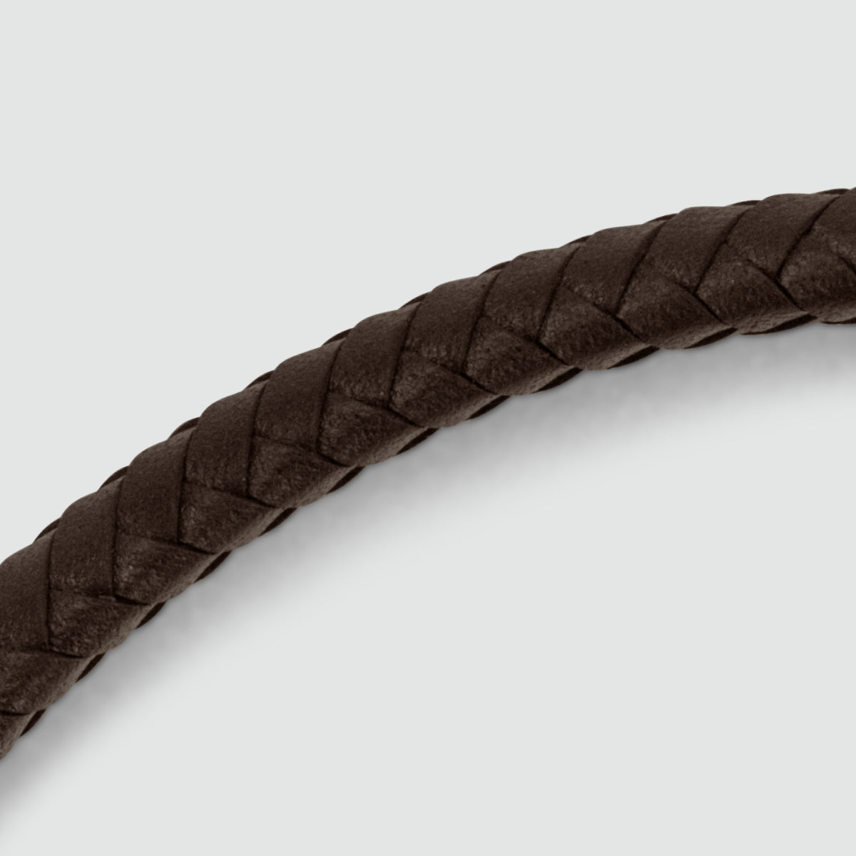 Mirnes - Genuine Dark Brown Leather Bracelet with Sterling Silver 7mm