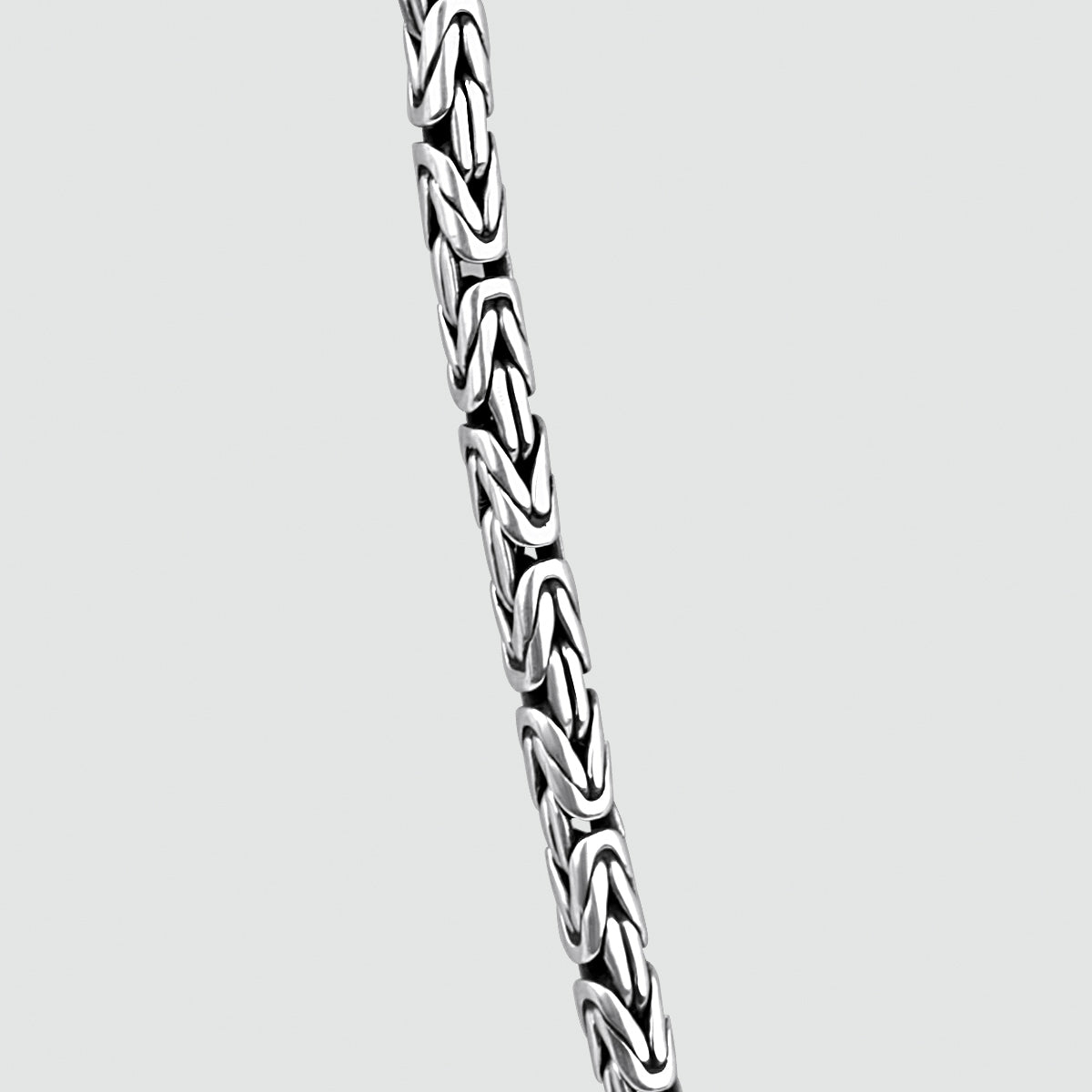 Ramsi - Cavetto Sterling Silver Byzantine Chain Necklace 3.5 mm