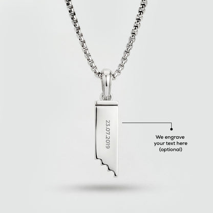 Muqarnas – Black Diamonds Silver Pendant