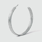Zahir - Thin Sterling Silver Feather Bangle 6mm