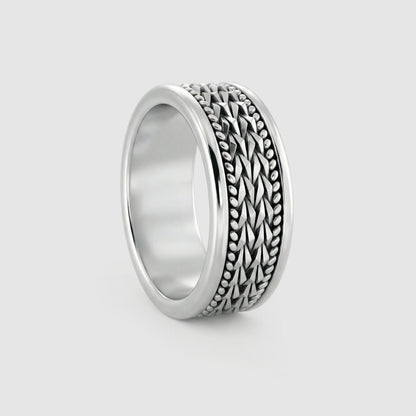 Hidan - Sterling Silver Spinner Ring 9mm