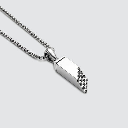 Muqarnas – Black Diamonds Silver Pendant