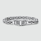 Murtaza - Egyptian Lotus Silver Byzantine Bracelet 7mm