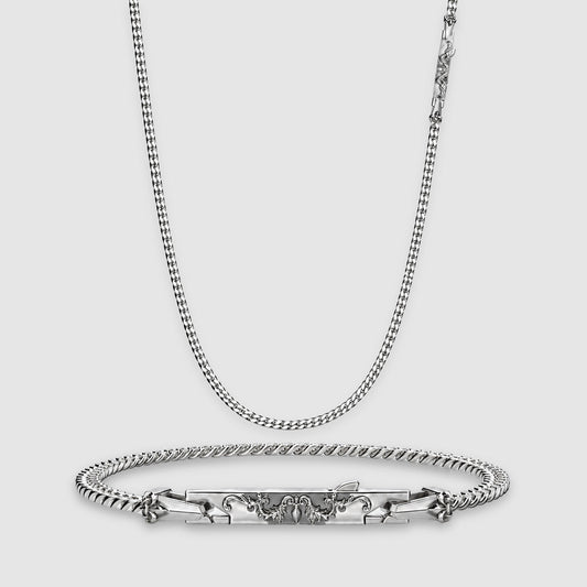 Wasil & Wasim Curb Chain and Bracelet - set
