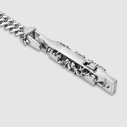 Wasim - Sterling Silver Curb Chain Bracelet 3mm