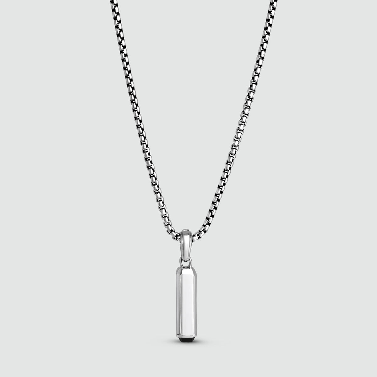 Jalil - Sterling Silver Black Onyx Pendant
