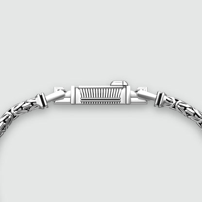 Ramsi - Cavetto Sterling Silver Byzantine Bracelet 3.5mm