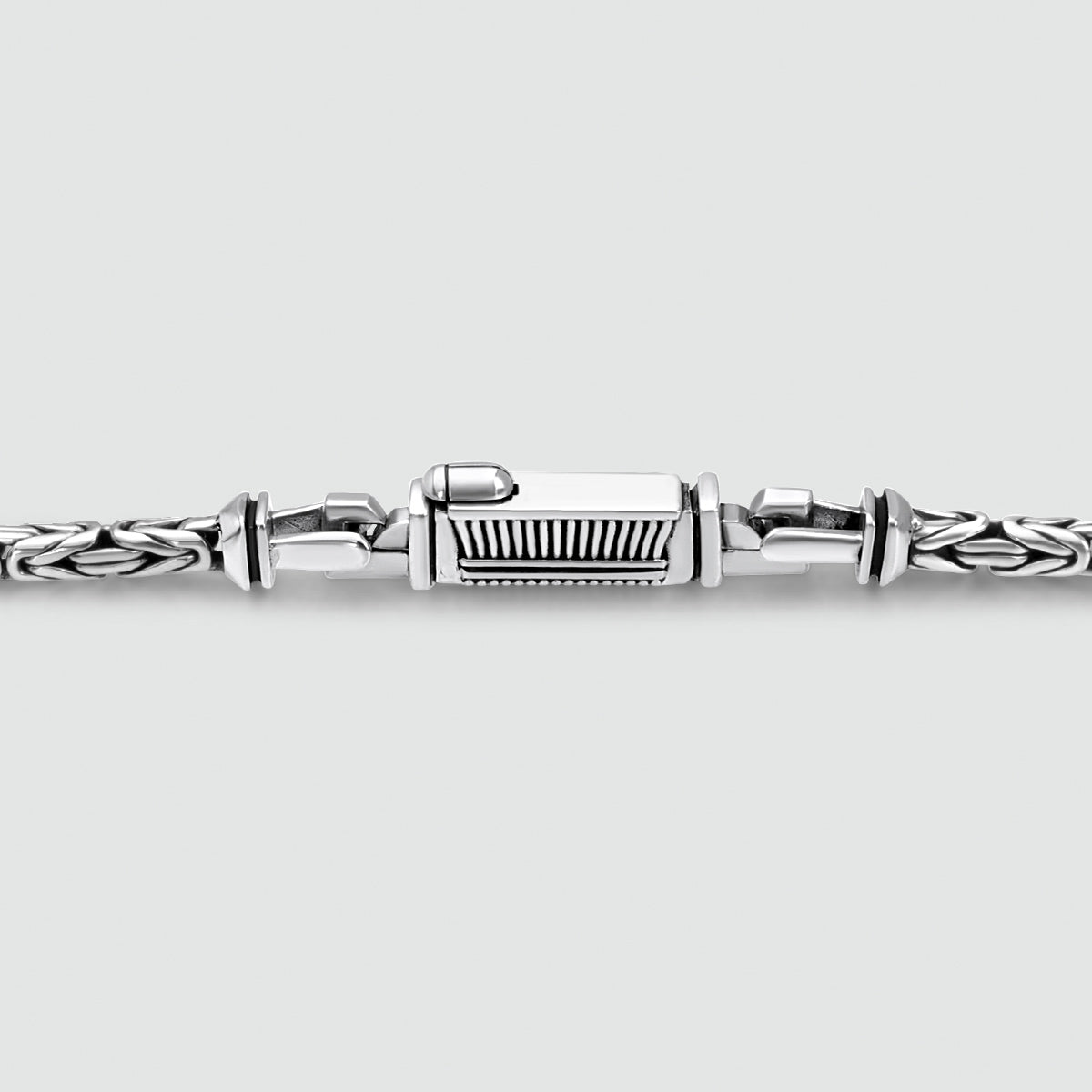 Ramsi - Cavetto Sterling Silver Byzantine Chain Necklace 3.5 mm