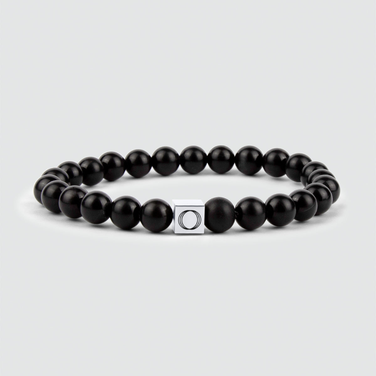 Aswad - Matt Black Beaded Bracelet 8mm