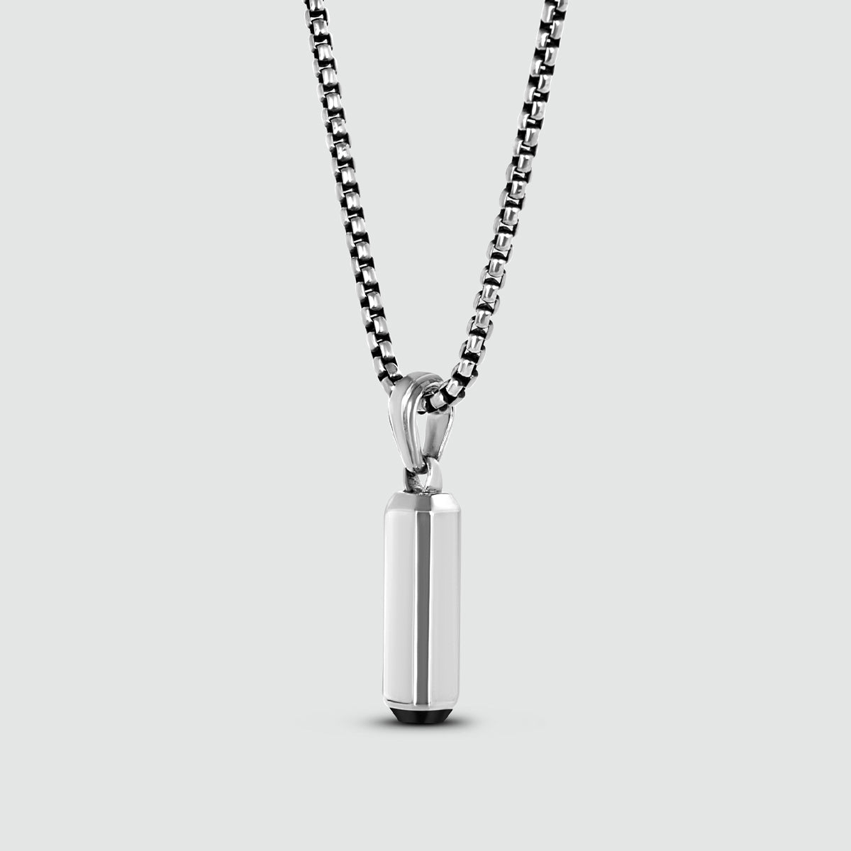 Jalil - Sterling Silver Black Onyx Pendant