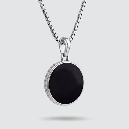 Safar - Sterling Silver Onyx Compass Pendant