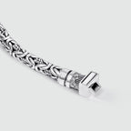 Murtaza - Egyptian Lotus Silver Byzantine Bracelet 7mm