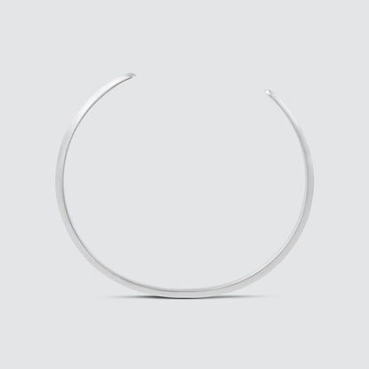 Noor - Brushed Silver Bangle Bracelet 5mm