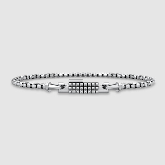 Kamal - Sterling Silver Box Chain Bracelet – 3mm