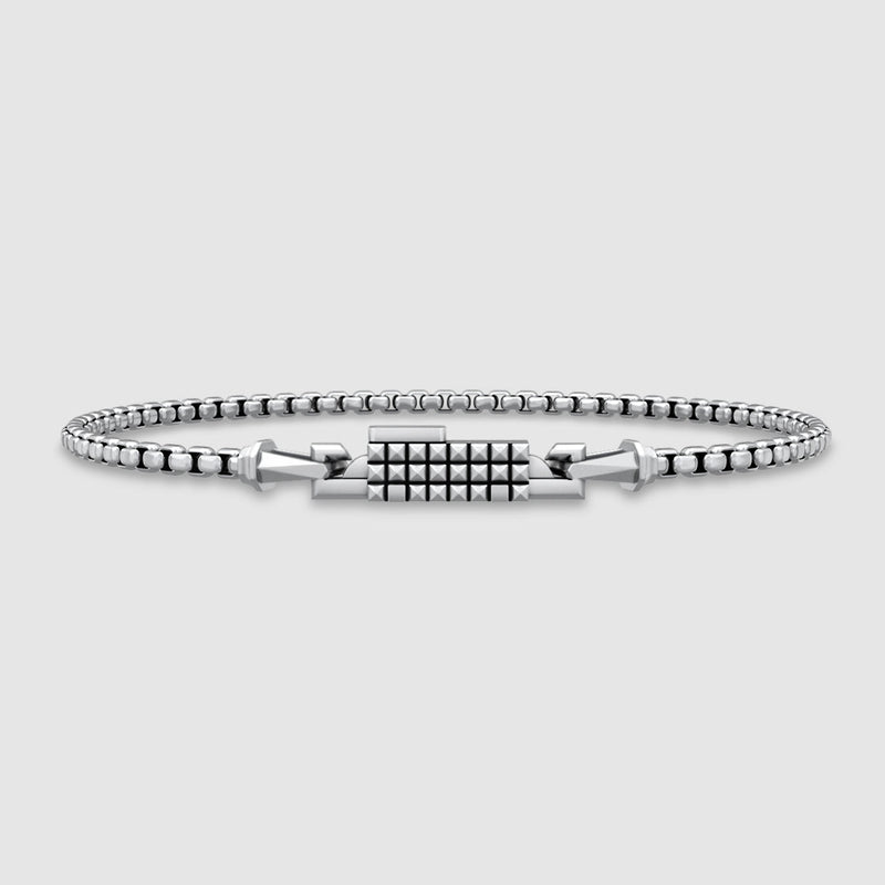 Kamal - Sterling Silver Box Chain Bracelet – 3mm