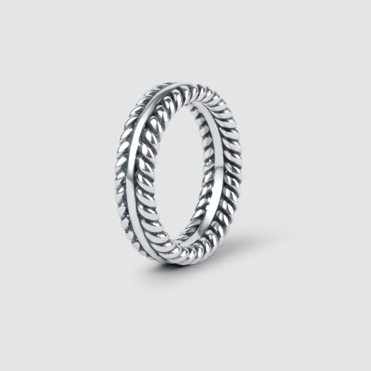 Zahir - Sterling Silver Feather Ring 6mm
