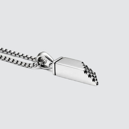 Muqarnas – Black Diamonds Silver Pendant