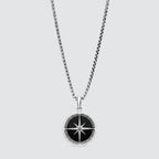 Safar - Sterling Silver Onyx Compass Pendant