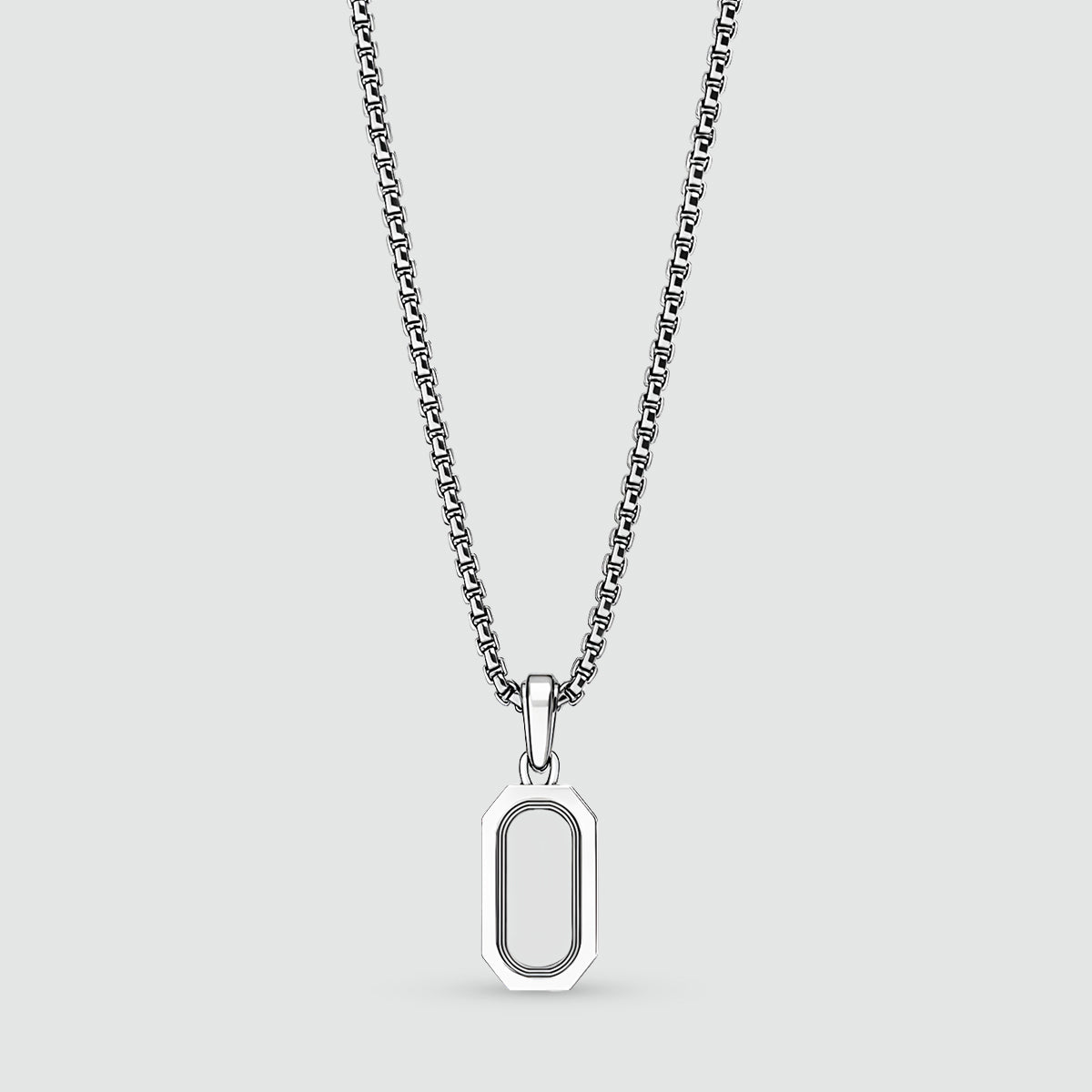 Durwās - Arch Pendant Silver with Black Diamonds