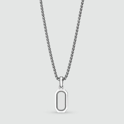 Durwās - Arch Pendant Silver with Black Diamonds