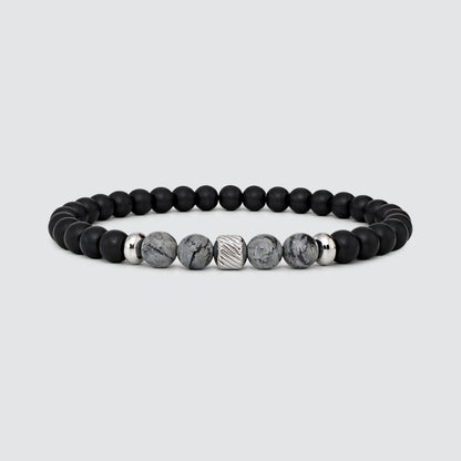 Tawazun – Black Snow Beaded Bracelet 6mm
