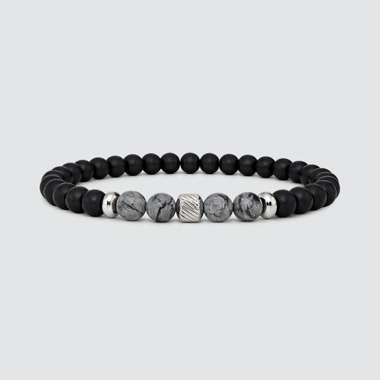 Tawazun – Black Snow Beaded Bracelet 6mm