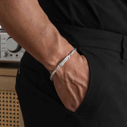 Ramsi - Cavetto Sterling Silver Byzantine Bracelet 3.5mm