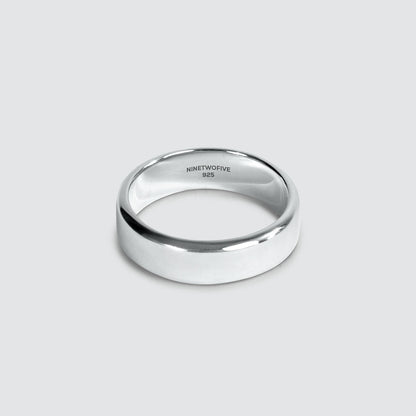 Malik - Plain Sterling Silver Ring 7mm