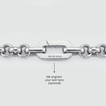 Ishak - Sterling Silver Chain Link Bracelet 6mm