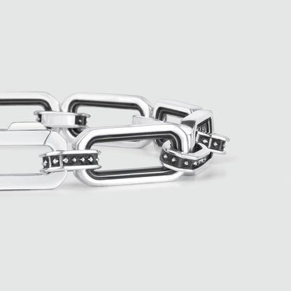 Aqwas - Sterling Silver Chain Link Bracelet 9.5mm
