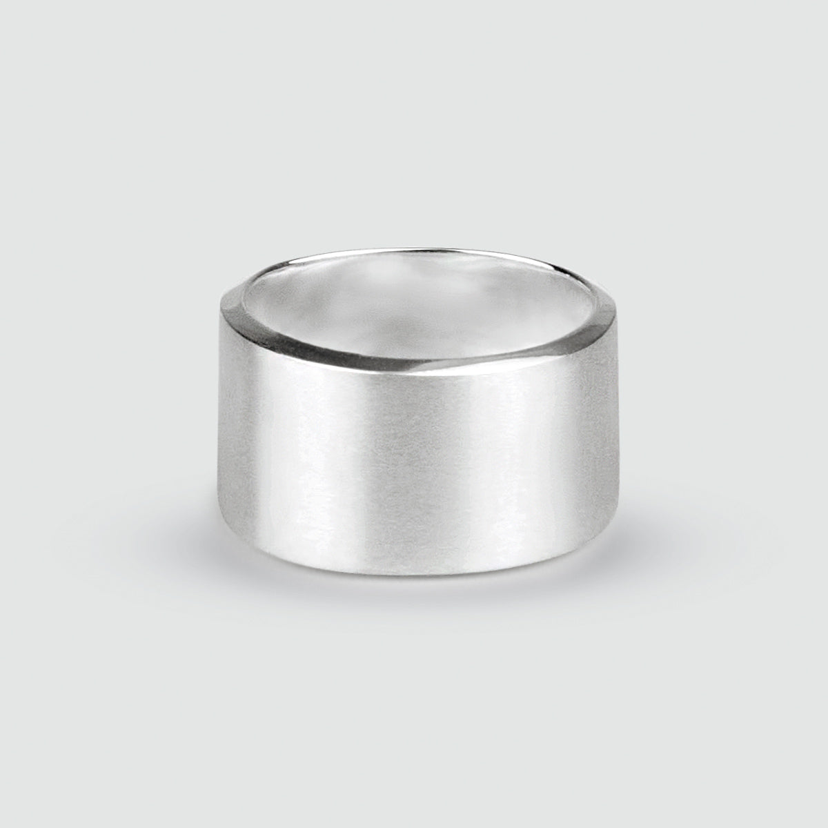 Tamir - Wide Matt Silver Ring 13mm