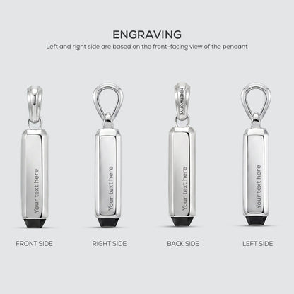 Jalil - Sterling Silver Black Onyx Pendant