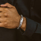 Khaled - Sterling Silver Brutalist Bracelet 6.5mm