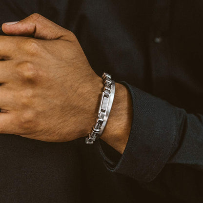 Khaled - Sterling Silver Brutalist Bracelet 6.5mm
