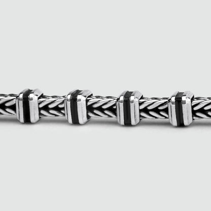 Khaled - Sterling Silver Brutalist Bracelet 6.5mm