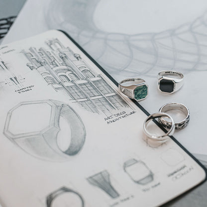 Naim - Black Onyx Signet Ring 13mm
