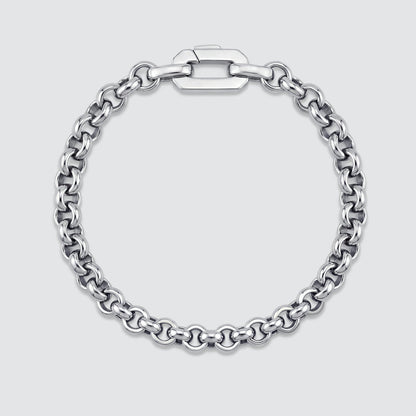 Ishak - Sterling Silver Chain Link Bracelet 6mm